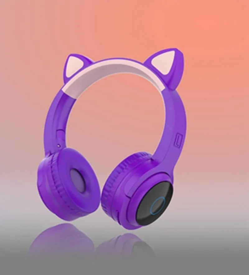 Pink Girl Wireless Headphones RGB