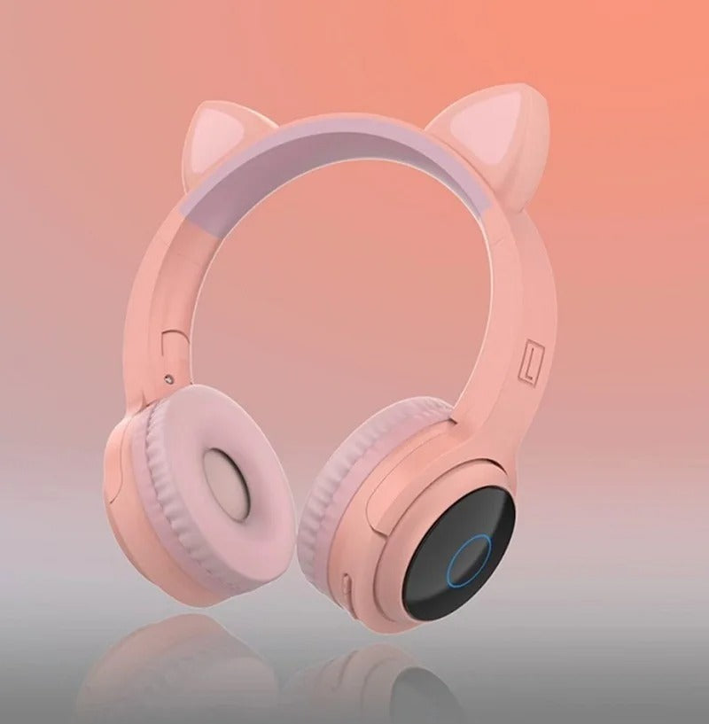 Pink Girl Wireless Headphones RGB